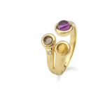 Gouden ring met 3 stenen