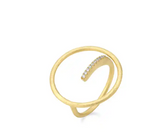 Ring cirkel met steentjes in het midden