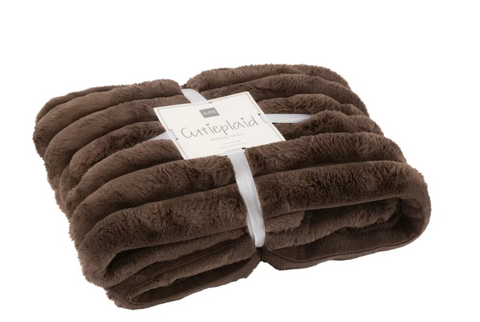 Plaid Large Corduroy Polyester Chocolade (46613)