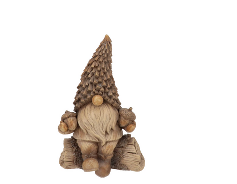 Wonderland natural xmas santa acorn 12x8x18cm