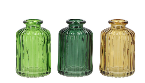 Karakum forest green glass bottle 6x6x10cm
