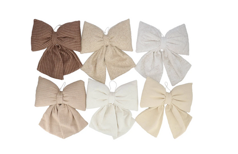 Deco sand bow x-mas ass 21x25cm