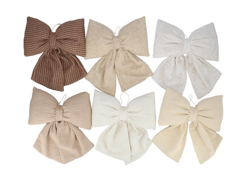 Deco sand bow x-mas ass 30x35cm
