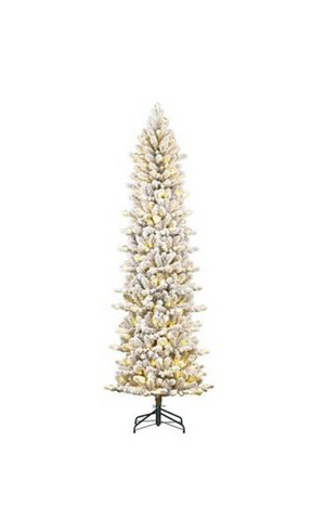 BLACK BOX TREES HARMA PILAR KERSTBOOM LED GROEN FROSTED WARM WIT 140L TIPS 537 EN TIMER & DIMMER - H155XD58CM