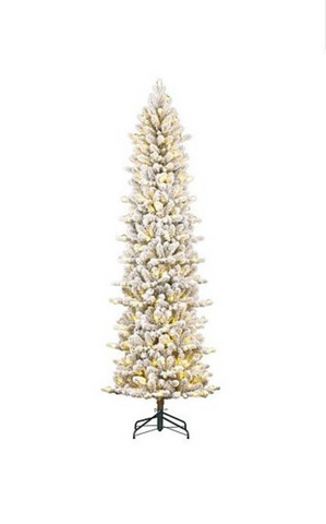 BLACK BOX TREES HARMA PILAR KERSTBOOM LED GROEN FROSTED WARM WIT 200L TIPS 699 EN TIMER & DIMMER - H185XD63CM
