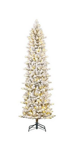 BLACK BOX TREES HARMA PILAR KERSTBOOM LED GROEN FROSTED WARM WIT 240L TIPS 861 EN TIMER & DIMMER - H215XD66CM