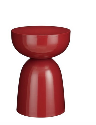 MICA DECORATIONS ELLIOT BIJZETTAFEL ROOD - H45XD32CM