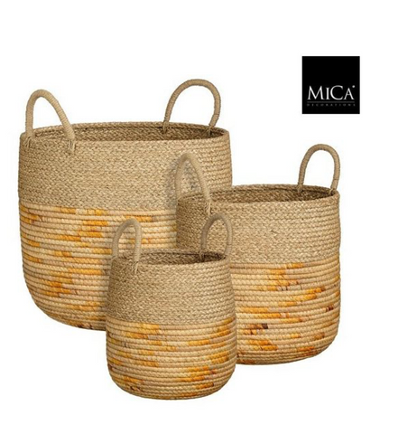 MICA DECORATIONS GYDA MAND BRUIN SET VAN 3 - H42XD42CM