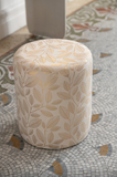 Poef Bladeren Mdf Ecru/Goud (266522)