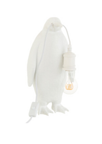 Tafellamp Pinguïn Resine Wit Small