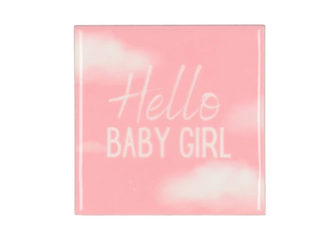 Tile baby girl pink 10x10x1cm