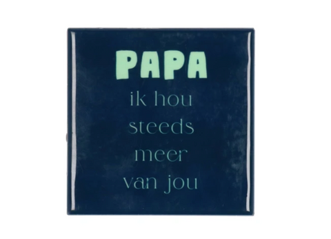 Tile papa blue 10x10x1cm