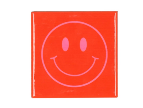 Tile smiley orange 10x10x1cm