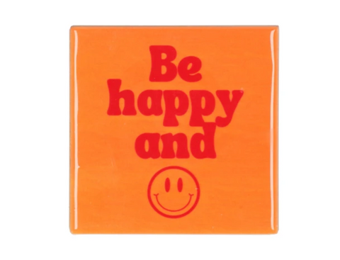 Tile be happy orange/pink 10x10x1cm