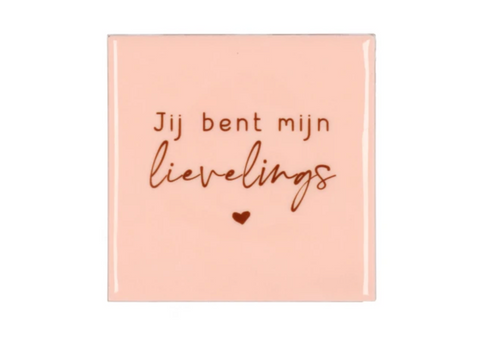 Tile lievelings pink 10x10x1cm