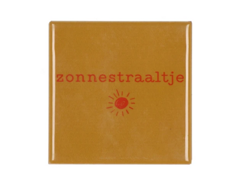 Tile zonnestraaltje yellow 10x10x1cm