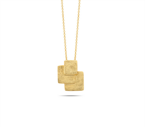 Ketting Zels gouden blokjes