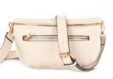 ***Kunstlederen heuptas beige