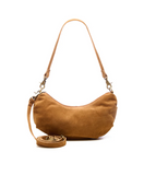SUEDE BOBBY BANANA BAG LIGHT COGNAC