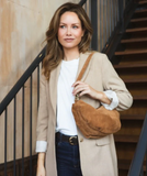 SUEDE BOBBY BANANA BAG LIGHT COGNAC