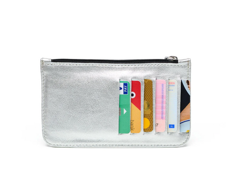 CARDS & COINS WALLET SILVER