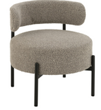 Loungestoel Boucle Multiplex/Polyester Grijs/Zwart (50858)