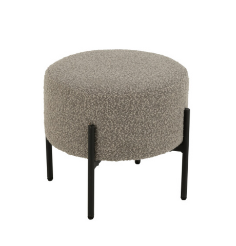 Kruk Boucle Multiplex/Polyester Grijs/Zwart (50854)
