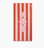 Strandhanddoek microvezel - Rood - Lobster Bay - 180 x 90 cm