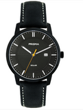 Prisma P.1142 Antraciet solar Titanium black Leather 10ATM