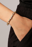 Armband Dyrberg - Goud met licht bruine steen