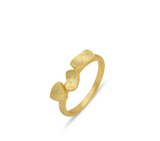 Ring Zels - Ring met 3 gouden blaadjes