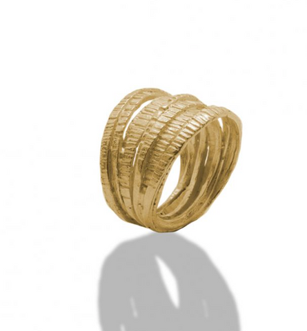 Ring ONNO - 18 Kt vergulde zilveren ONNO ring | R0342PL