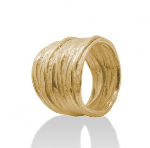 Ring ONNO- 18 Kt vergulde zilveren ONNO ring | R0290PL
