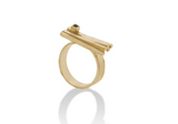 Ring ONNO - 18 Kt vergulde zilveren ONNO ring | R0349PL