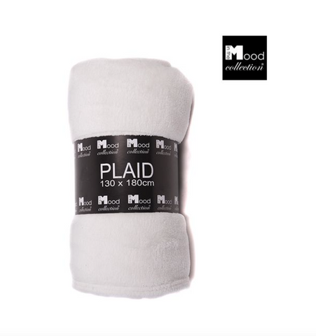 Plaid MAXIME FLEECE PLAID OFF WHITE - L180XW130CM