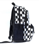Boekentas - Little Legends Checkerboard Backpack L zwart/wit