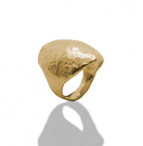 Ring 18 Kt vergulde zilveren ONNO ring | R0344PL
