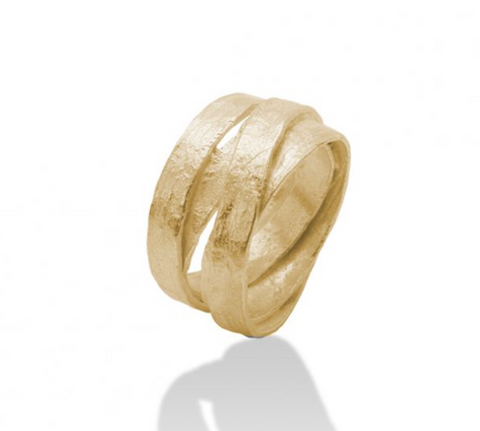 Ring ONNO - 18 Kt vergulde zilveren ONNO ring | R0288PL
