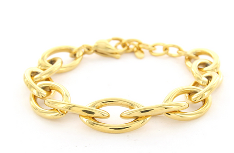 Armband - KALLI  - Ovaal schakel goud