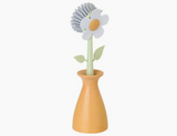 Floranic orange dishwashing brush with vase