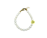 Armband -Yellow smiley pearl bracelet