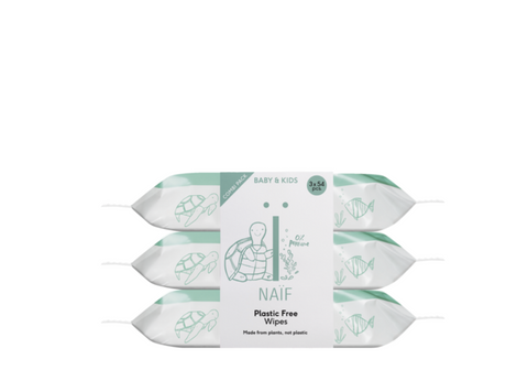 Naïf Plastic Free Baby Wipes 3-pack